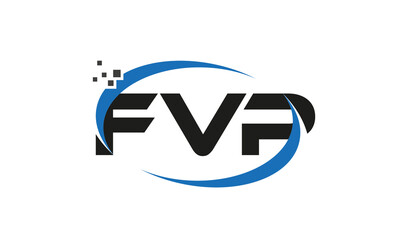 dots or points letter FVP technology logo designs concept vector Template Element	