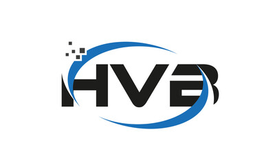 dots or points letter HVB technology logo designs concept vector Template Element	