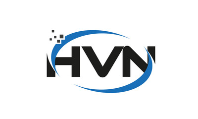 dots or points letter HVN technology logo designs concept vector Template Element	