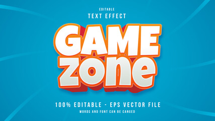 Game Zone editable text effect with Cartoon Style