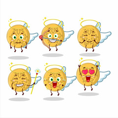 Dalgona candy snowflake cartoon designs as a cute angel character