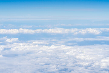 Blue sky and beautiful cloud. Nature landscape for  background, banner or summer poster
