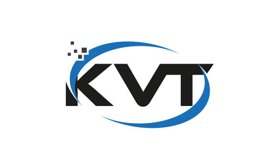 dots or points letter KVT technology logo designs concept vector Template Element	