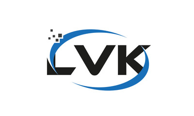 dots or points letter LVK technology logo designs concept vector Template Element	