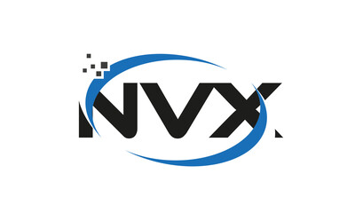 dots or points letter NVX technology logo designs concept vector Template Element	