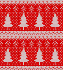 merry Christmas seamless knitting pattern   