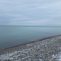 Obraz premium beach with stones and water
