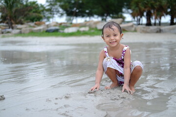 woman on the beach