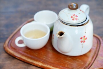 cup of tea and teapot