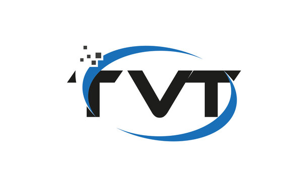 dots or points letter TVT technology logo designs concept vector Template Element	