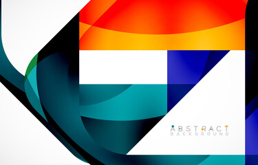 Minimal background. Abstract square shape with round corners created with wavy forms. Vector Illustration For Wallpaper, Banner, Background, Landing Page