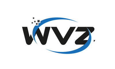 dots or points letter WVZ technology logo designs concept vector Template Element	