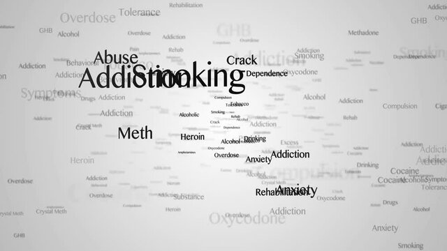ADDICTION Keywords Animation, Background, Loop, 4k
