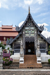 Within Wat Chedi Luang is temple of the big stupa or temple of the royal stupa that is a Buddhist temple in the historic center in Chiang Mai province of Thailand.