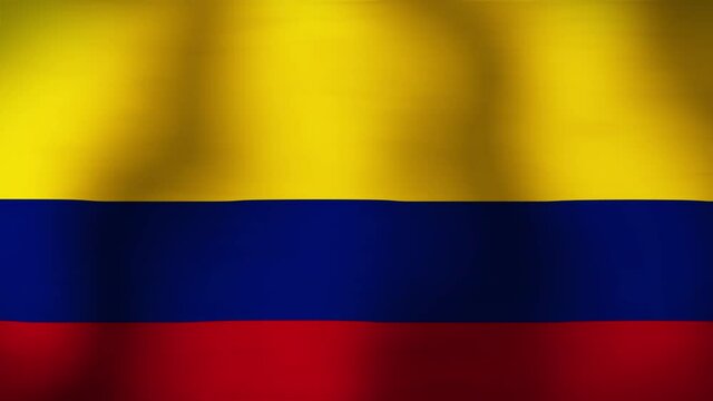 Flag of Colombia Close Up Animation Loops