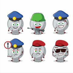 A dedicated Police officer of white candy wrap mascot design style