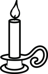 Candle simple illustration design. Vector candles. pillar candle, party candle. Isolated graphic illustration.