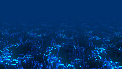 Business explore metaverse technology with blockchain network connecting. Smart city digital world metaverse. Cryptographic city inside metaverse.