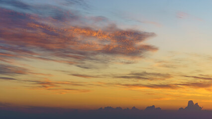 Beautiful background with cloudy sky at sunset