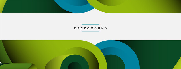 Abstract background. Minimal geometric circles and round style shapes with deep shadow effects. Trendy technology business template for wallpaper banner or background