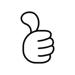 Like icon vector. hand like, hand thumb up icon. Cute and cute thumbs up sign. Isolated on a blank background which can be edited and changed colors.