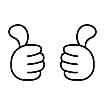 Like icon vector. hand like, hand thumb up icon. Cute and cute thumbs up sign. Isolated on a blank background which can be edited and changed colors.