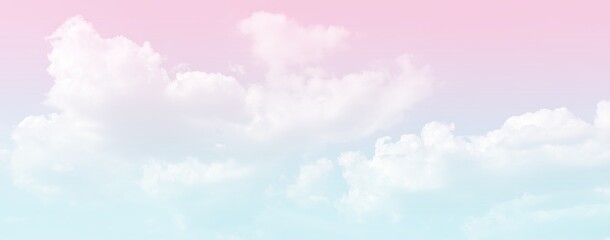 abstract soft cloudy background with gradient pastel color, panoramic background.