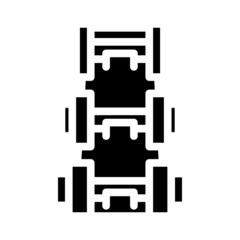 dumbbells gym equipment glyph icon vector. dumbbells gym equipment sign. isolated contour symbol black illustration