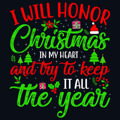 Christmas SVG Typography T-shirt design Quotes 