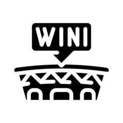 Fototapeta premium stadium sport construction glyph icon vector. stadium sport construction sign. isolated contour symbol black illustration