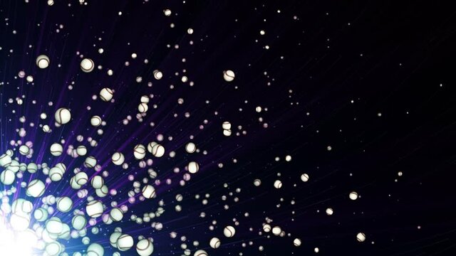 Flying BASEBALL BALLS, Animation, Background, Loop, 4k
