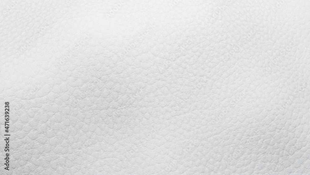 Poster three-dimensional background with white leather texture warped by waves. looped animation. 3d render