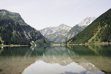 lake and mountains