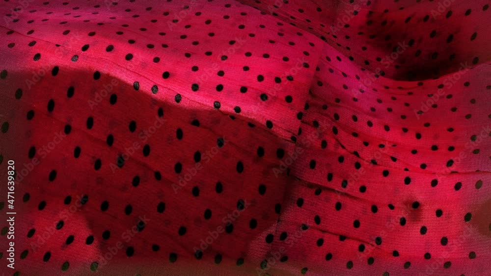 Poster three-dimensional background with fabric texture deformed by waves. looped animation. 3d render