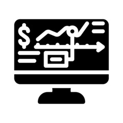 analysis infographic glyph icon vector. analysis infographic sign. isolated contour symbol black illustration