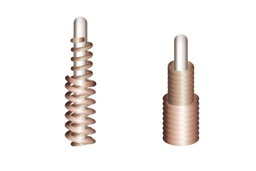 Rope Set. A skein of thread close-up background macro. Weaving thread scheme render