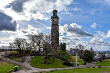Fototapeta na wymiar Tower in Edinburgh, UK
