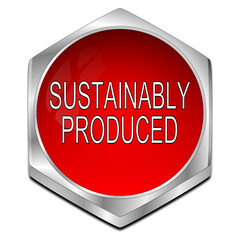 Sustainably Produced Button - 3D illustration