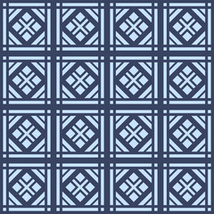 Japanese Square Diamond Vector Seamless Pattern