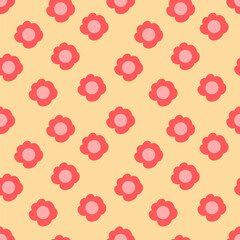 Seamless pattern with creative decorative flowers in scandinavian style. Great for fabric, textile. Vector background