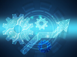 abstract circuit cog gear wheels