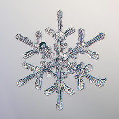 snowflake isolated object on white background natural photo crystal