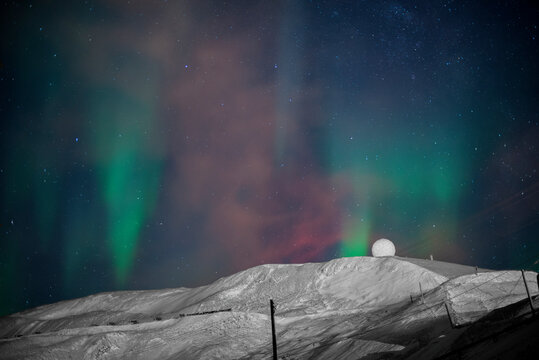 Aurora Over McMurdo Sounds In Antarctica