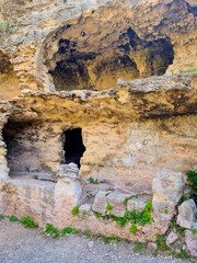 Historical Besikli Cave in Hatay, Samandağ - Turkey. Turkis name is " Beşikli mağara".