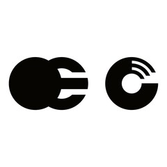 logo letter C O icon vector