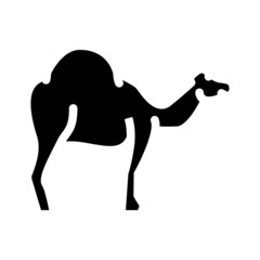 camel animal glyph icon vector. camel animal sign. isolated contour symbol black illustration