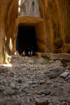 Historical Titus Vespanianus Tunnel in Antakya, Turkey. Antakya, Hatay, Turkey, 24 October 2021
