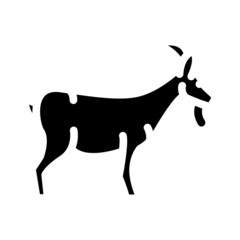 goat farm animal glyph icon vector. goat farm animal sign. isolated contour symbol black illustration