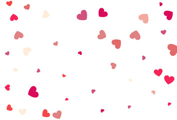 Beautiful hearts confetti. Valentine's Day.