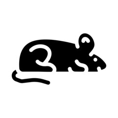 mice animal glyph icon vector. mice animal sign. isolated contour symbol black illustration